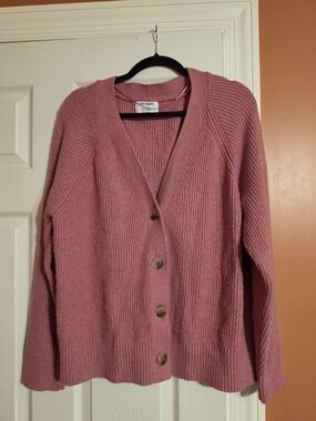 Old Navy Dusty Rose Button-Front Women's Cardigan XL